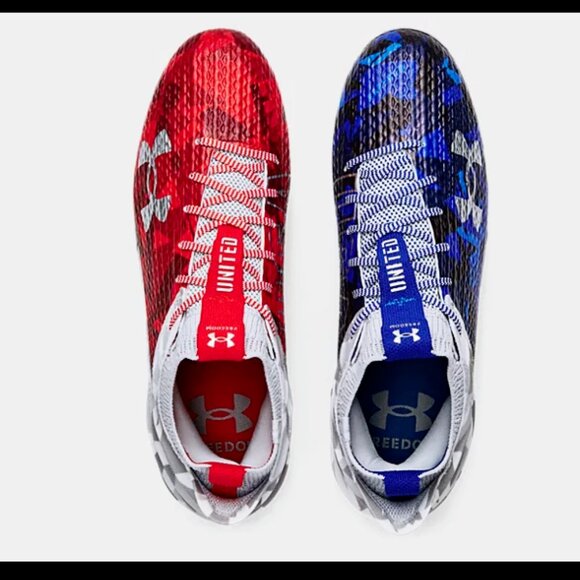 Under Armour Blur Smoke 2.0 MC USA Low Football Cleats Men\'s Sz 11.5 3026341-100 main image 5